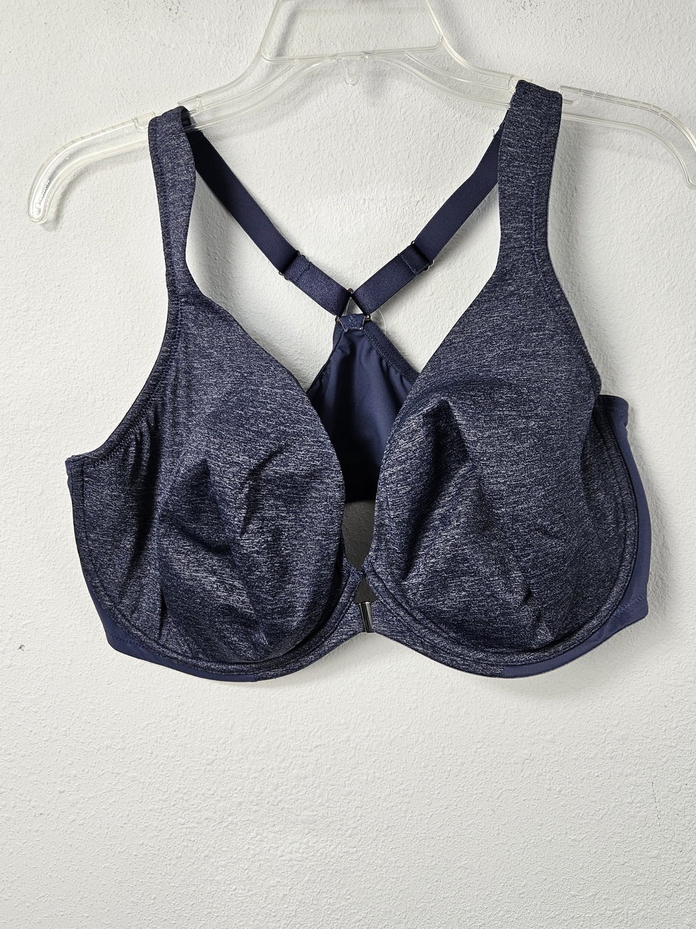 DELIMIRA Gray Blue Front Close Racerback Bra Size US 44DD New